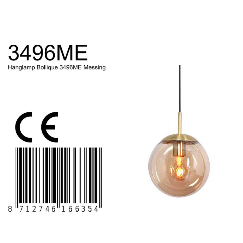 Hanglamp Bollique New 20cm 3496ME Messing - Afbeelding 8