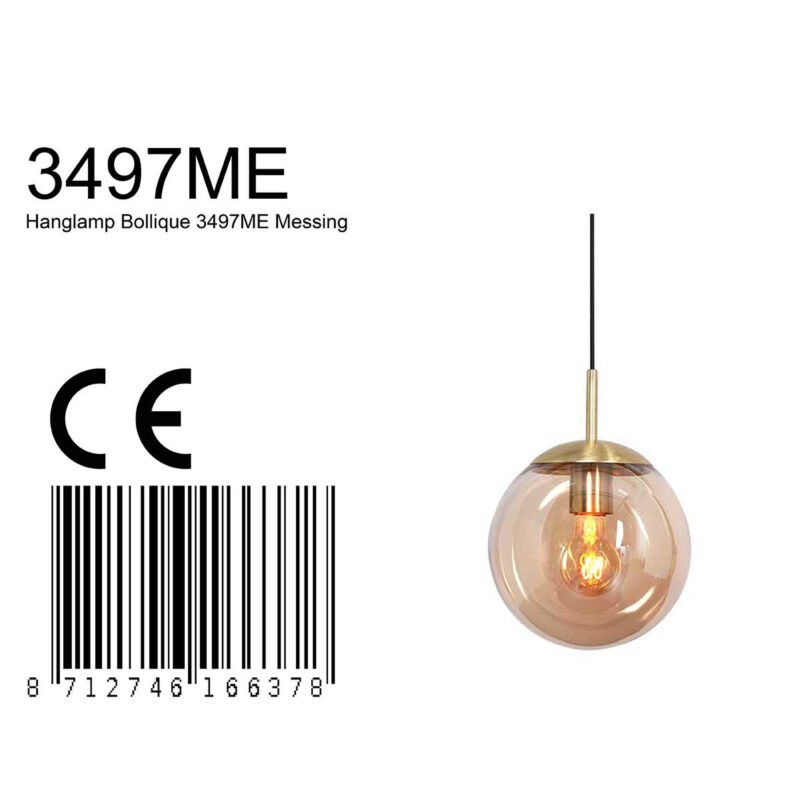 Hanglamp Bollique New 25cm 3497ME Messing - Afbeelding 7