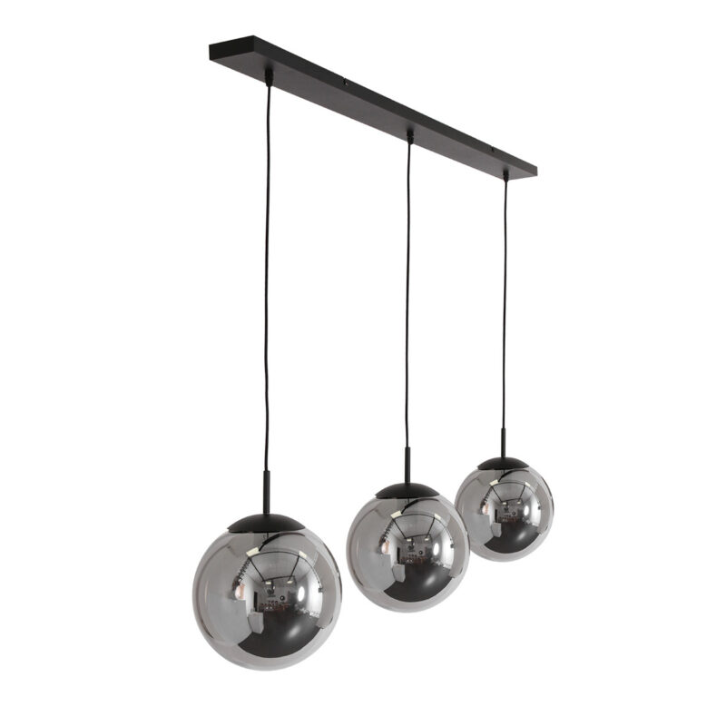 Hanglamp Bollique New 3122ZW Zwart 3 lichts E27 fitting - Afbeelding 9