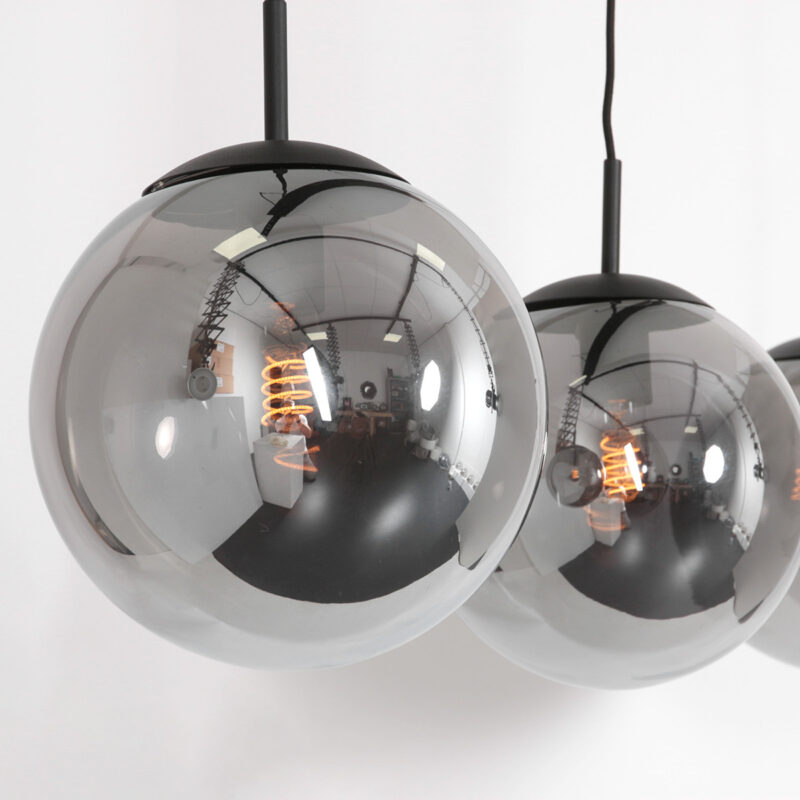 Hanglamp Bollique New 3122ZW Zwart 3 lichts E27 fitting - Afbeelding 11