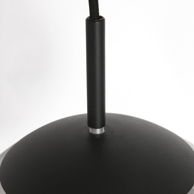 Hanglamp Bollique New 3122ZW Zwart 3 lichts E27 fitting - Afbeelding 3