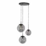 Heldere glazen hanglamp met drie G9-kristallen lichtbronnen, moderne verlichting voor woonkamer of eetkamer, stijlvolle LICHY LAMPEN collectie.
