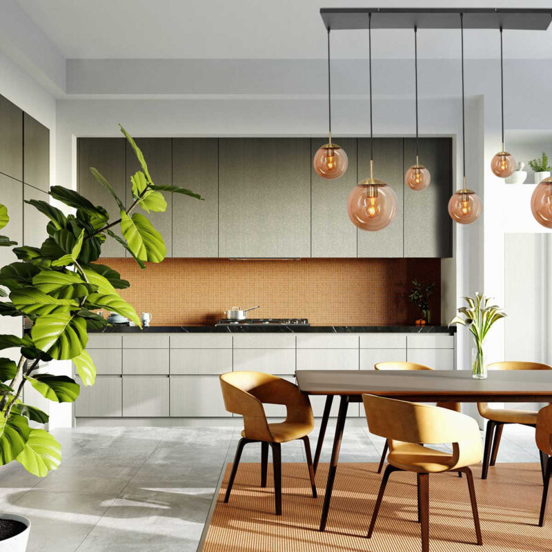 Pendant lamp Bollique New 3499ME Brass 6 lights - Image 3