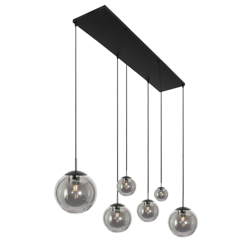 Hanglamp Bollique New 3499ZW Zwart 6 lichts E27 - Afbeelding 10