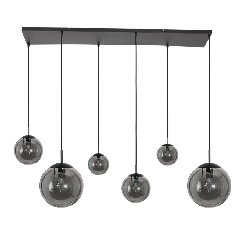 Hanglamp Bollique New 3499ZW Zwart 6 lichts E27 - Afbeelding 14