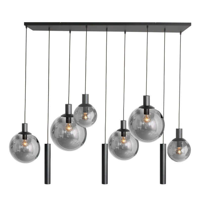 Pendant lamp Bollique New 3798ZW Black 9 lights of which 3 tubes - Image 2