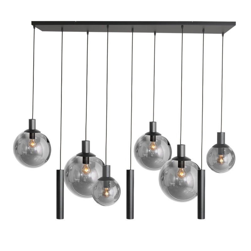 Pendant lamp Bollique New 3798ZW Black 9 lights of which 3 tubes - Image 8