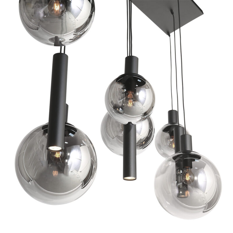 Pendant lamp Bollique New 3798ZW Black 9 lights of which 3 tubes - Image 15