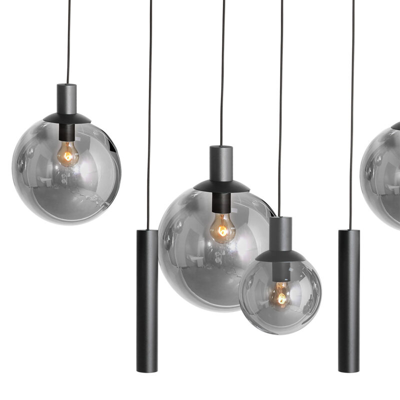 Pendant lamp Bollique New 3798ZW Black 9 lights of which 3 tubes - Image 3