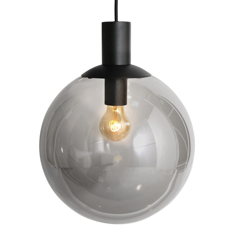 Hanglamp Bollique New 3800ZW Zwart 3 bollen 2 kokers - Afbeelding 5