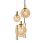Suspension Bollique New 3801ME Laiton 5 lumières dont 2 tubes