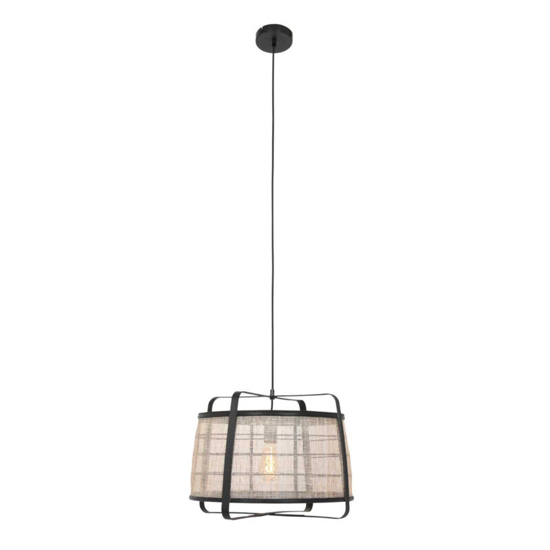Hanglamp Capos 3511ZW zwart met jutte E27 fitting - Afbeelding 9