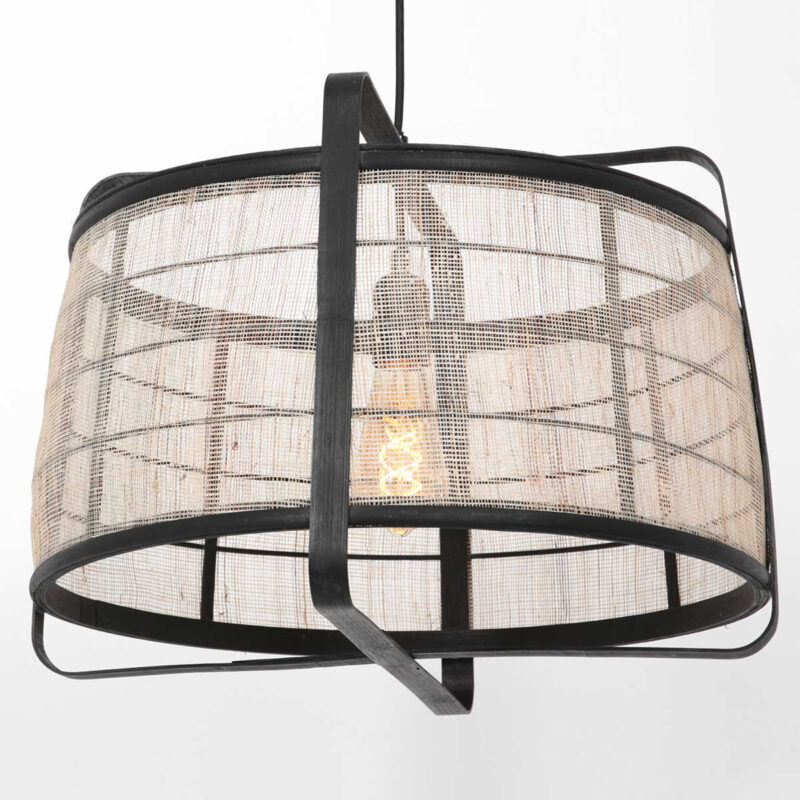 Hanglamp Capos 3511ZW zwart met jutte E27 fitting - Afbeelding 11