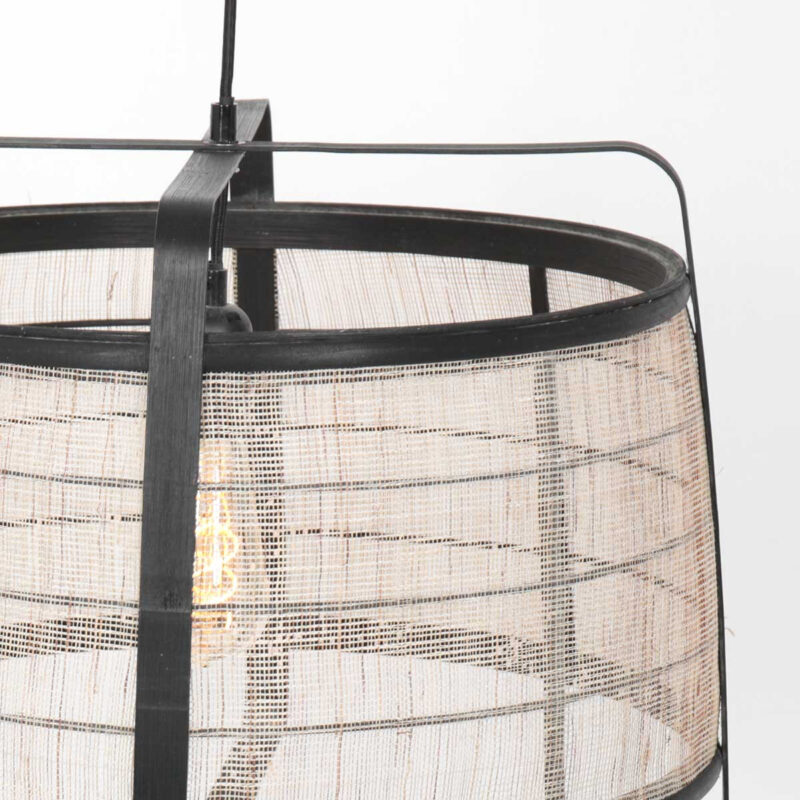 Hanglamp Capos 3511ZW zwart met jutte E27 fitting - Afbeelding 4