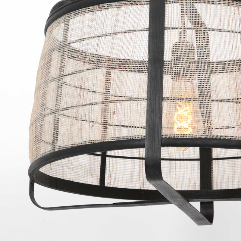 Hanglamp Capos 3511ZW zwart met jutte E27 fitting - Afbeelding 5