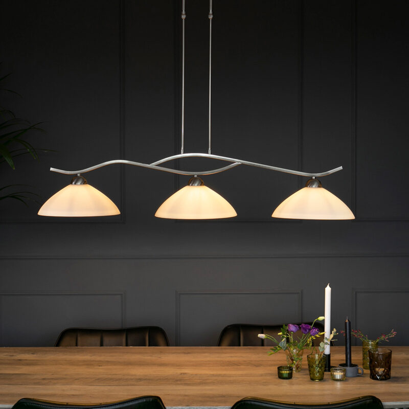 Hanglamp Capri 6837ST Staal 115cm breed en in hoogte verstelbaar - Afbeelding 4