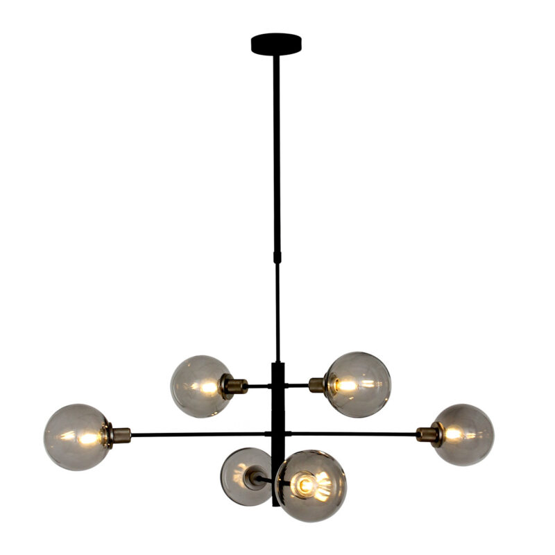 Hanglamp Constellation 2709ZW Zwart draaibaar E14 fitting - Afbeelding 2