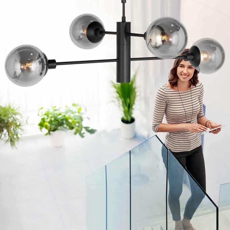 Hanglamp Constellation 3804ZW Zwart met onderlicht - Afbeelding 4