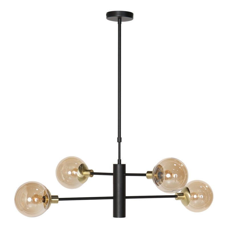 Hanglamp Constellation 3805ME amber bollen met onder licht - Afbeelding 10