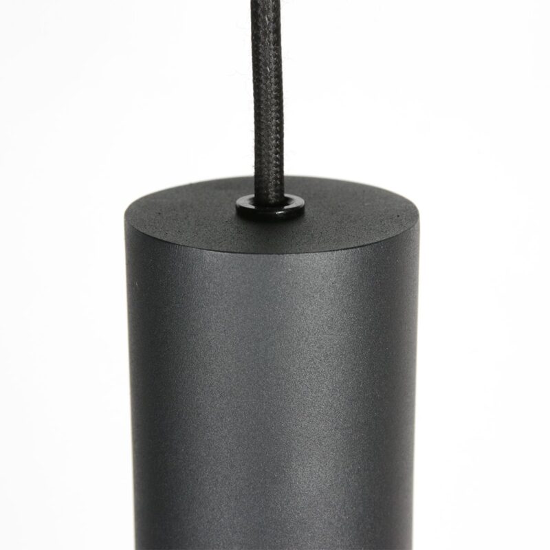 Hanglamp DownLume 4215ZW – Slanke zwarte blikvanger met gouden detail - Afbeelding 3