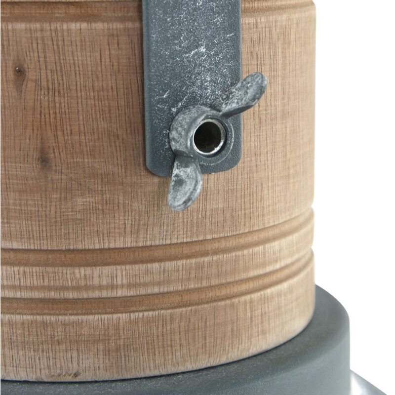 Hanglamp Emile grijs met hout 7781GR - rond 38cm - Afbeelding 5