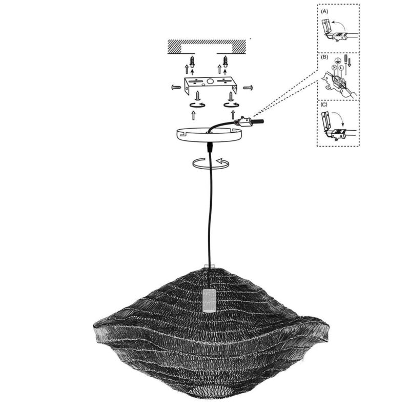 Hanglamp Feuilleter 3399BR brons 51cm - Afbeelding 10