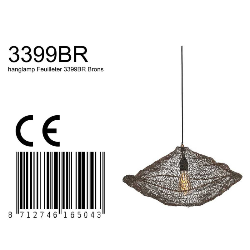 Hanglamp Feuilleter 3399BR brons 51cm - Afbeelding 9
