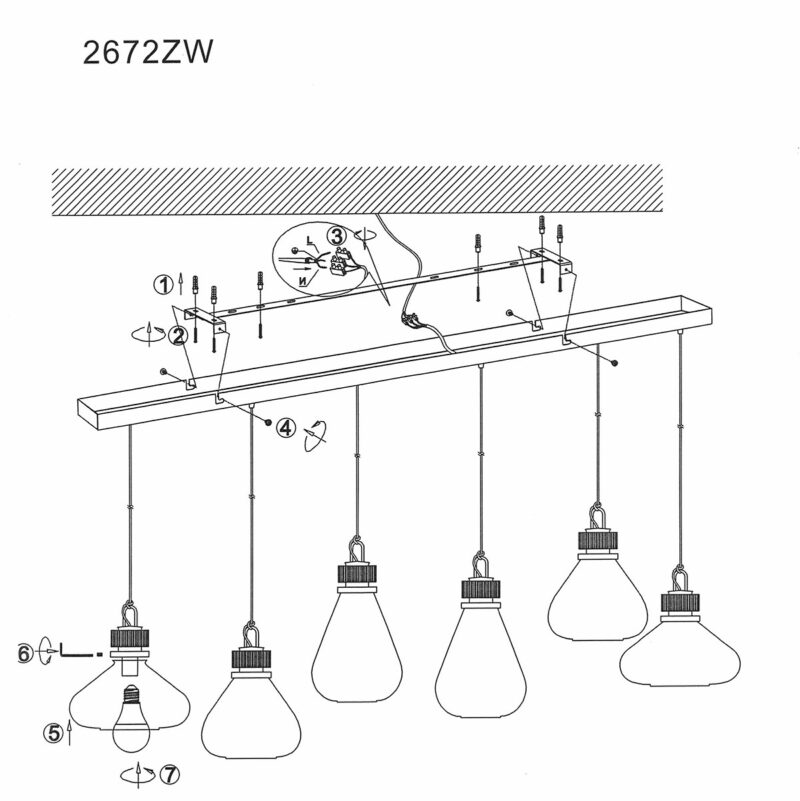 Hanglamp Flere 2672ZW Zwart – Stijlvolle Eyecatcher voor Elk Interieur - Afbeelding 10