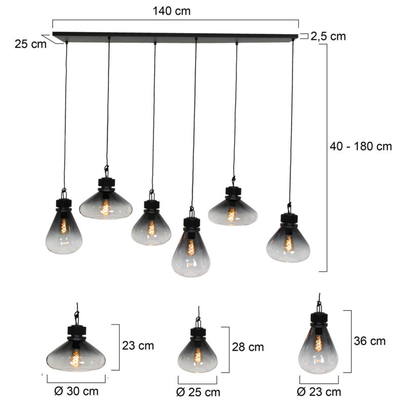 Hanglamp Flere 2672ZW Zwart – Stijlvolle Eyecatcher voor Elk Interieur - Afbeelding 8