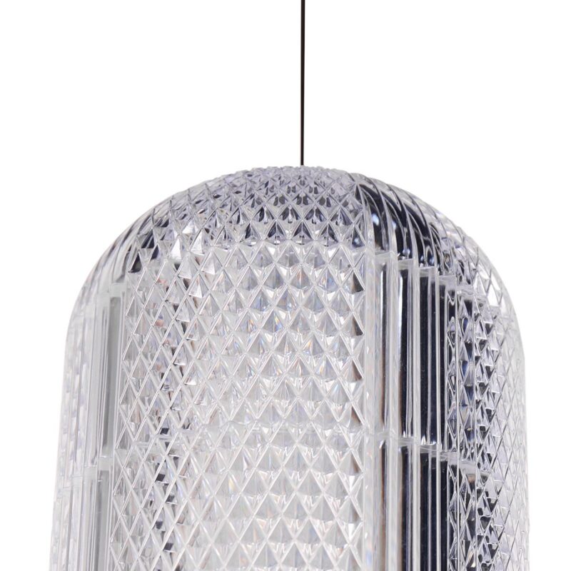Hanglamp Geripu 3840ZW Ø15cm geribbeld kunststof met led module - Afbeelding 5
