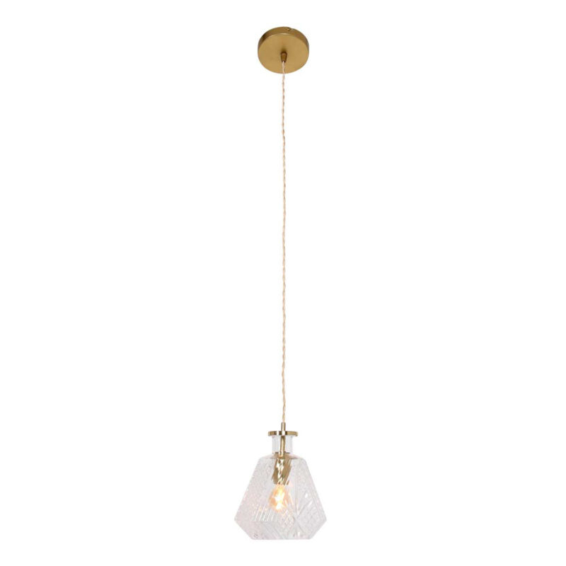 Hanglamp Grazio Glass 3492ME Messing met E14 fitting - Afbeelding 2