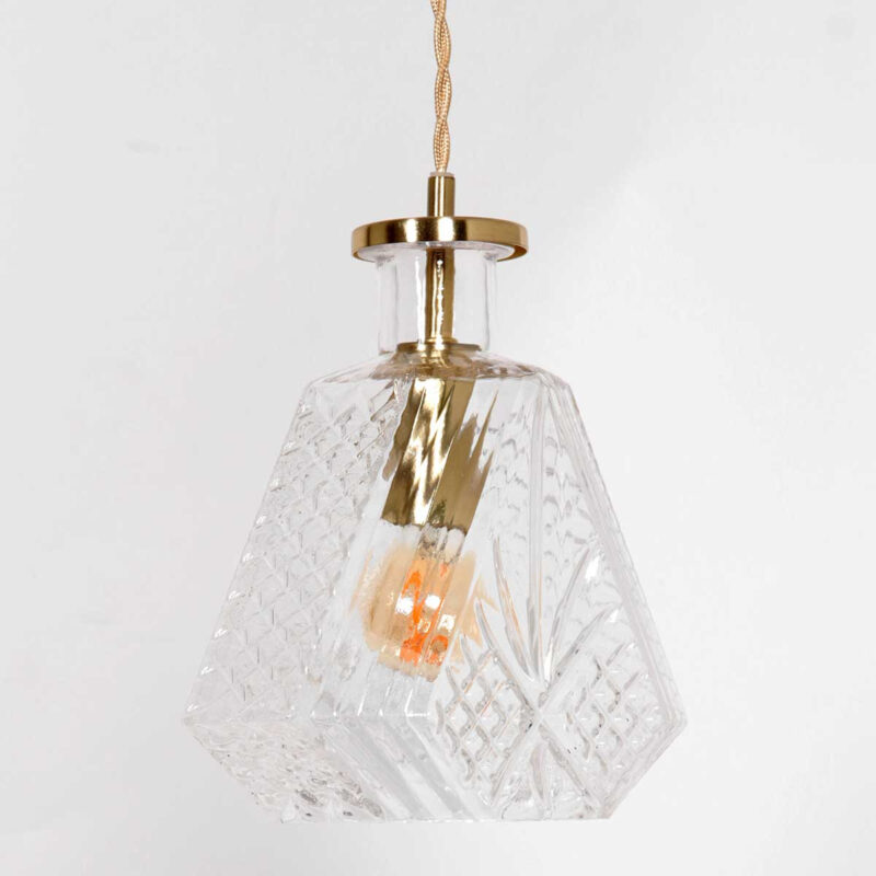 Hanglamp Grazio Glass 3492ME Messing met E14 fitting - Afbeelding 4