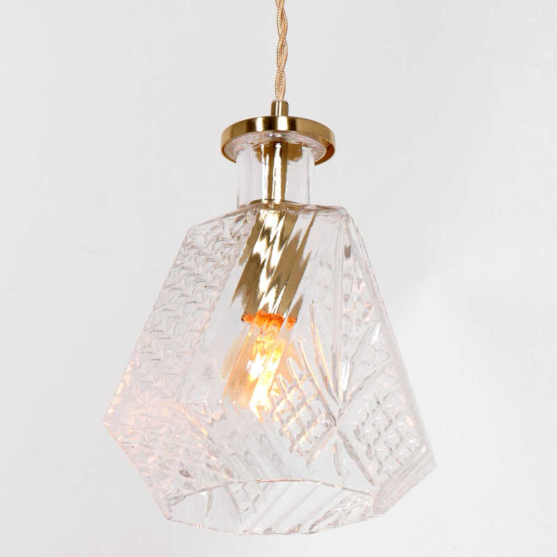 Hanglamp Grazio Glass 3492ME Messing met E14 fitting - Afbeelding 5