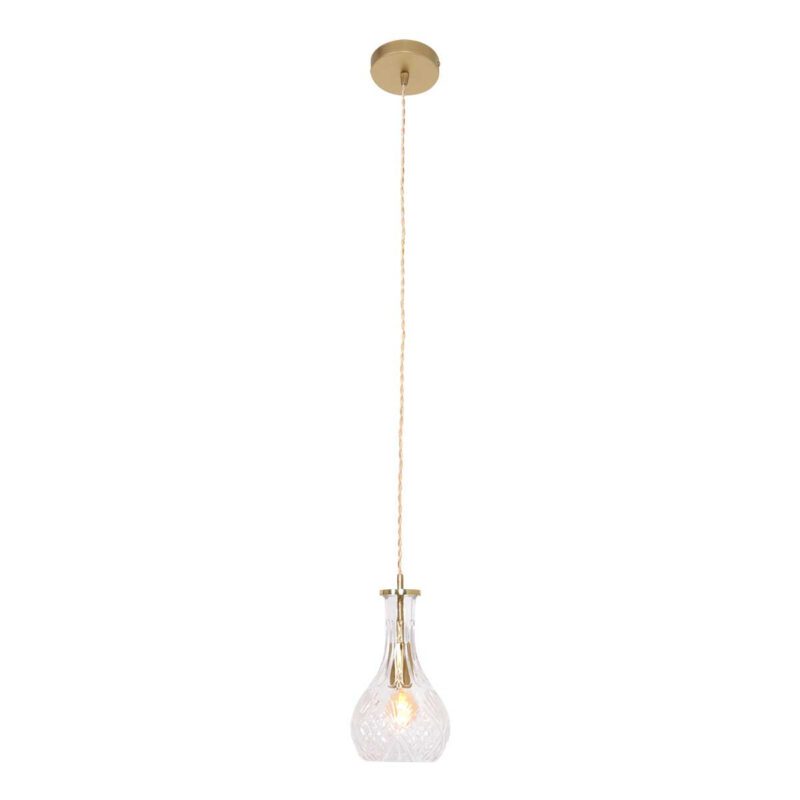 Hanglamp Grazio Glass 3493ME Messing met E14 fitting - Afbeelding 2