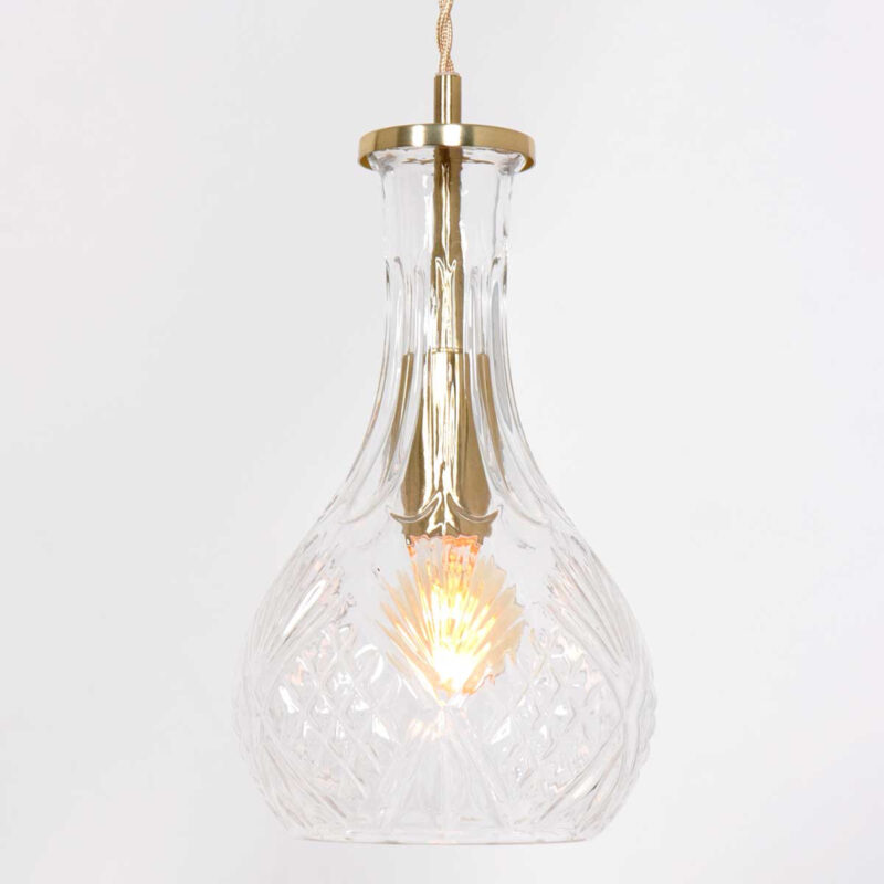 Hanglamp Grazio Glass 3493ME Messing met E14 fitting - Afbeelding 5