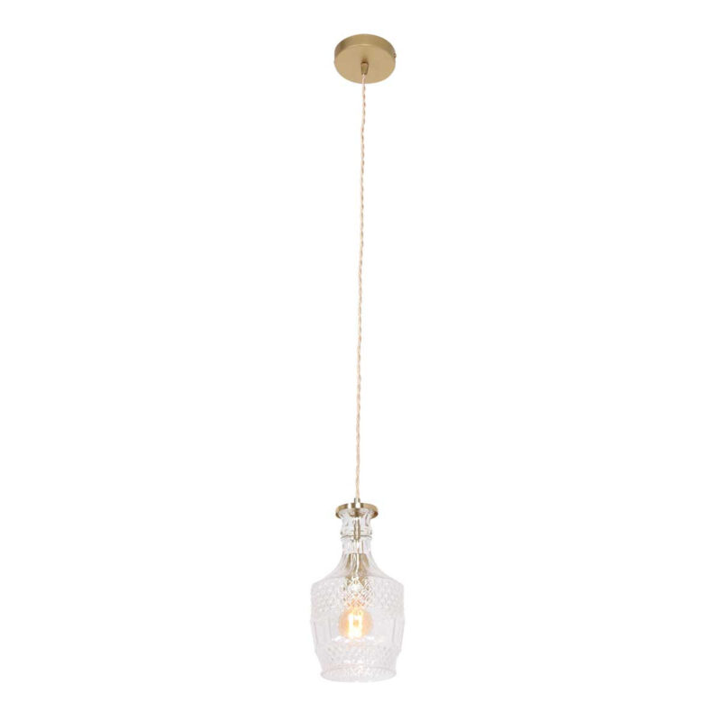 Hanglamp Grazio Glass 3494ME Messing met E14 fitting - Afbeelding 2