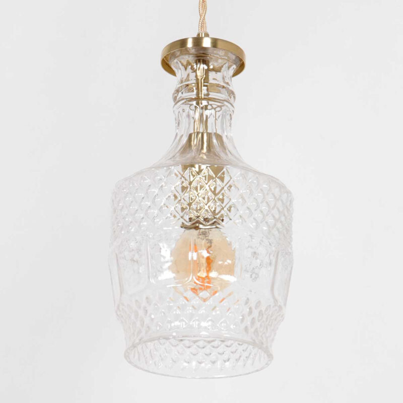 Hanglamp Grazio Glass 3494ME Messing met E14 fitting - Afbeelding 4