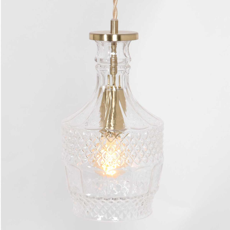 Hanglamp Grazio Glass 3494ME Messing met E14 fitting - Afbeelding 5