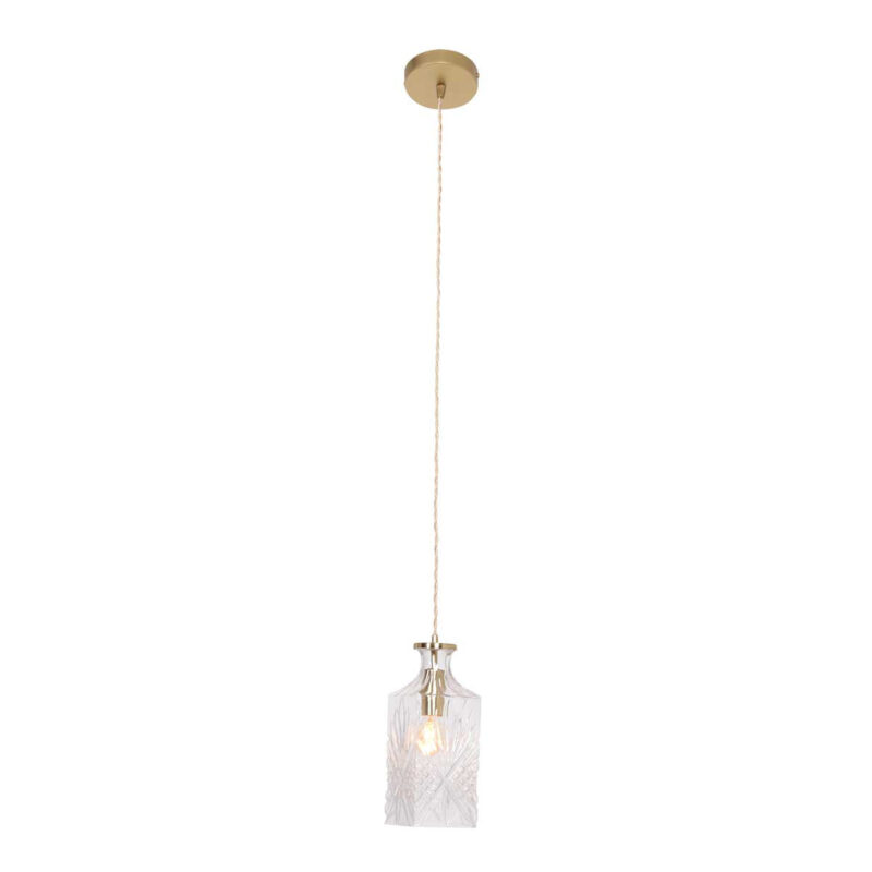 Hanglamp Grazio Glass 3495ME Messing met E14 fitting - Afbeelding 2