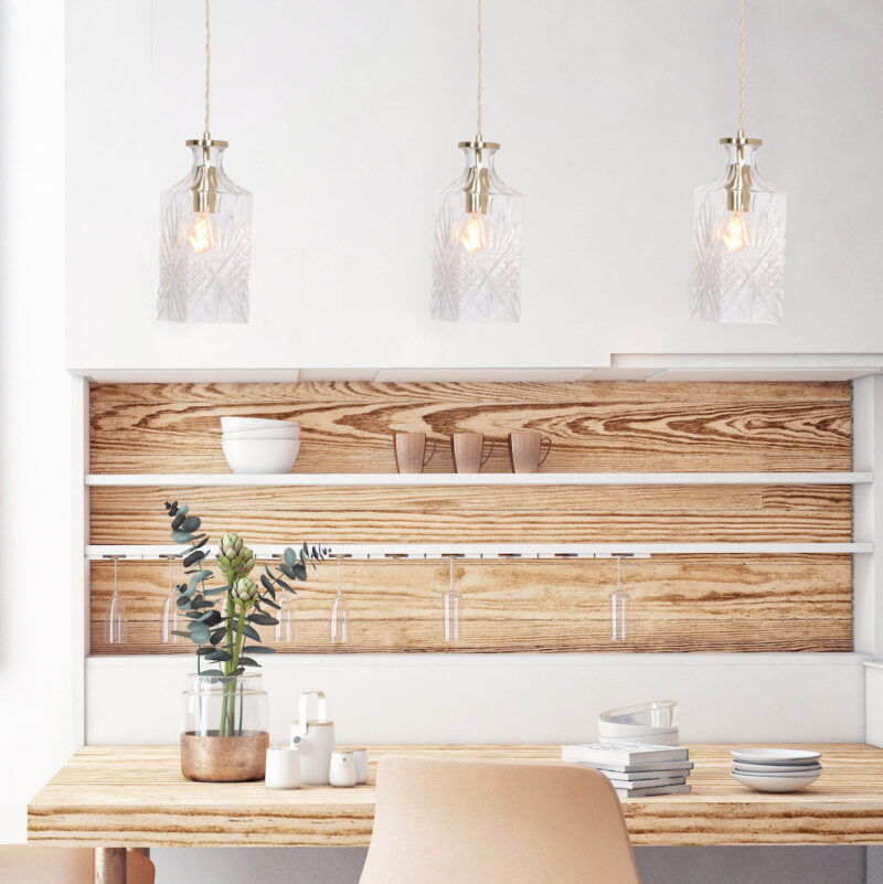 Hanglamp Grazio Glass 3495ME Messing met E14 fitting - Afbeelding 3