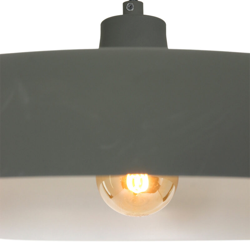 Hanglamp Krisip 2677GR Grijs met E27 fitting aan strijkijzer snoer - Afbeelding 3