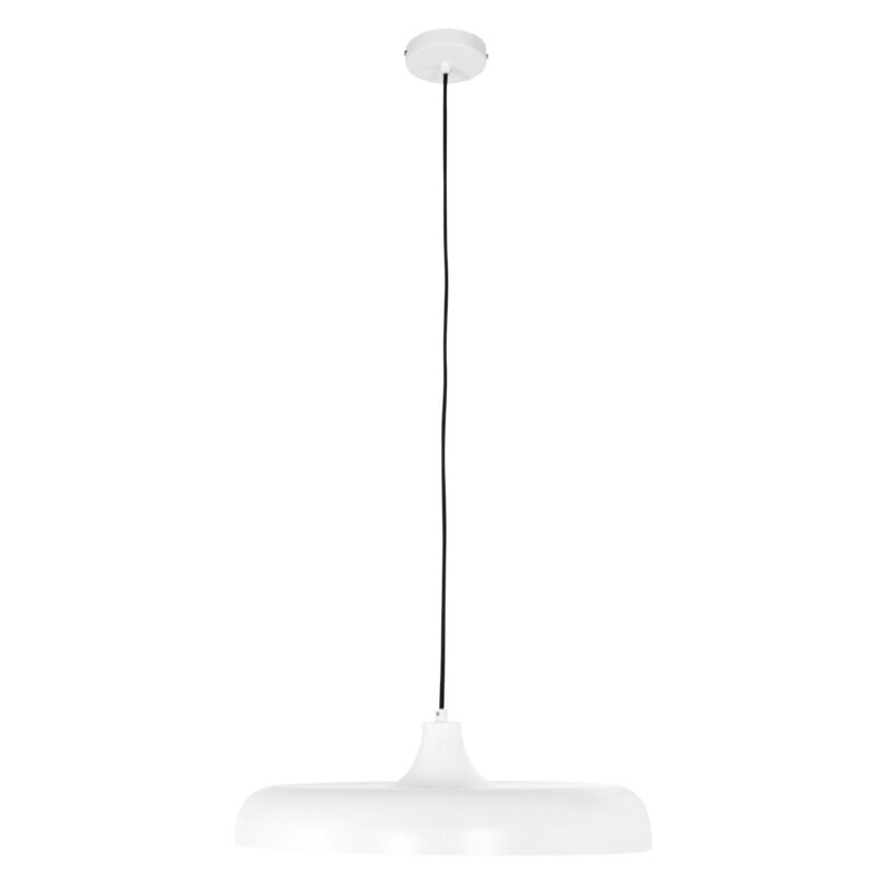 Hanglamp Krisip 2677W Wit met E27 fitting aan stoffen snoer - Afbeelding 2