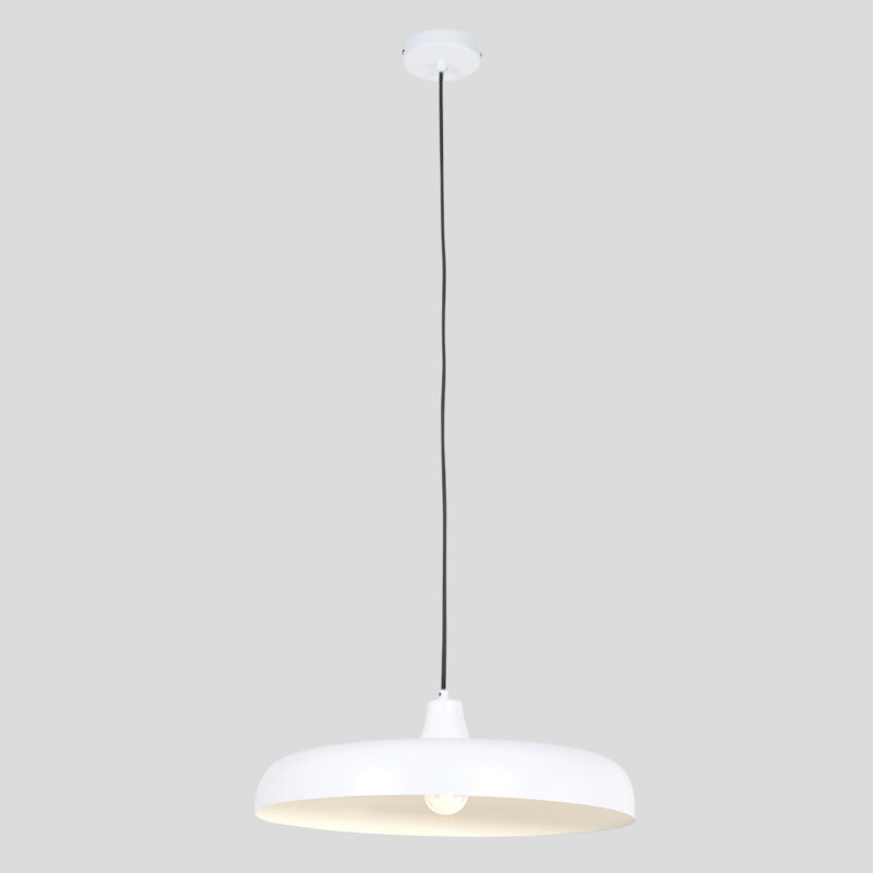 Hanglamp Krisip 2677W Wit met E27 fitting aan stoffen snoer - Afbeelding 15