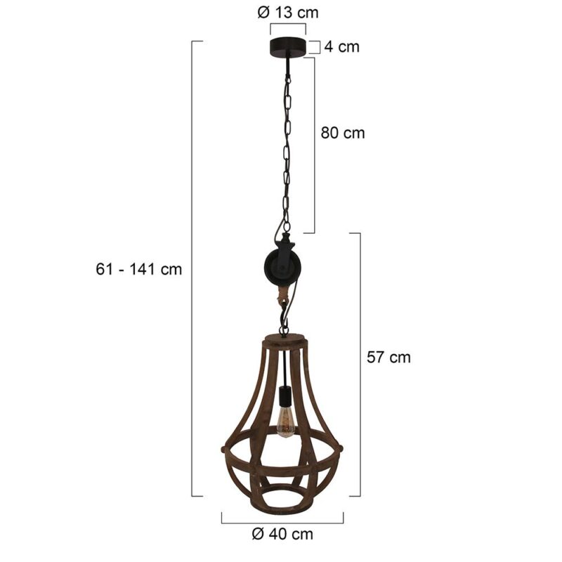 Hanglamp Liberty Bell 1349BE Bruin - Afbeelding 8