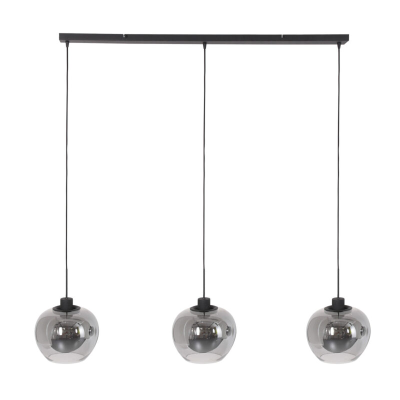 Hanglamp Lotus 1898ZW Zwart 3 lichts E27 fitting - Afbeelding 9