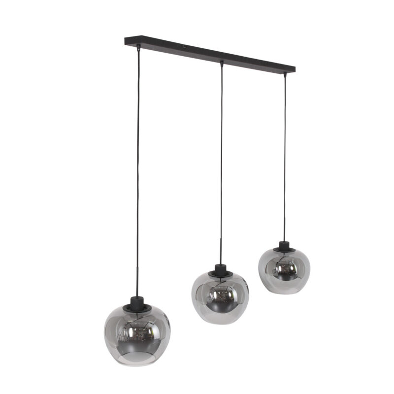 Hanglamp Lotus 1898ZW Zwart 3 lichts E27 fitting - Afbeelding 10