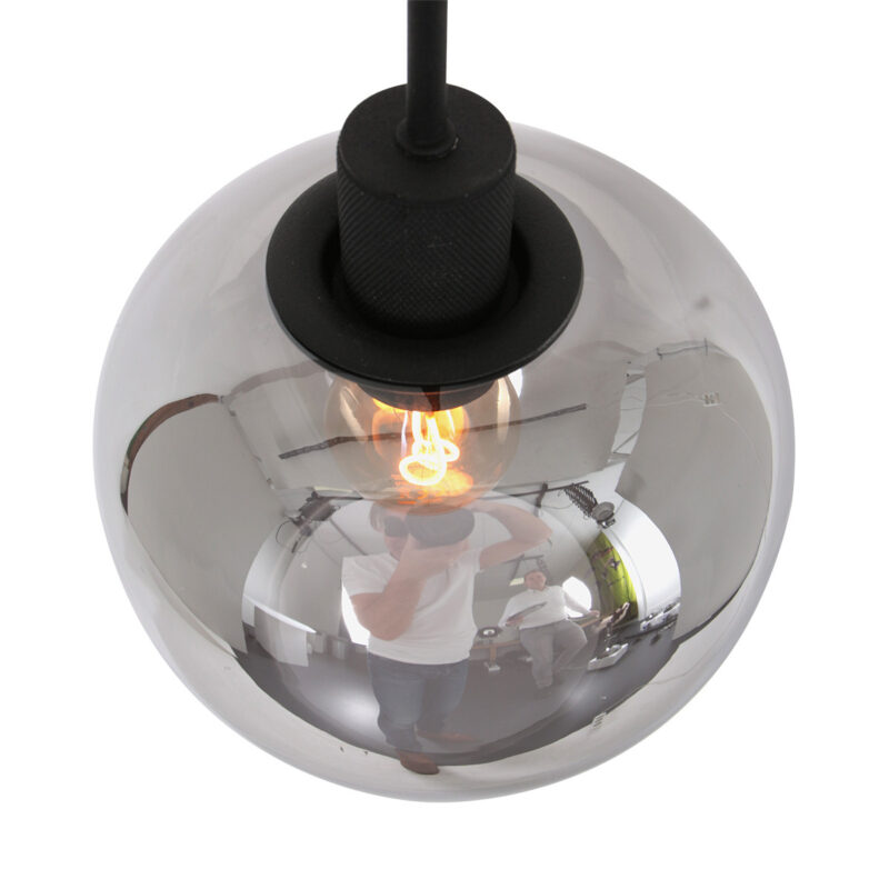 Hanglamp Lotus 1898ZW Zwart 3 lichts E27 fitting - Afbeelding 11
