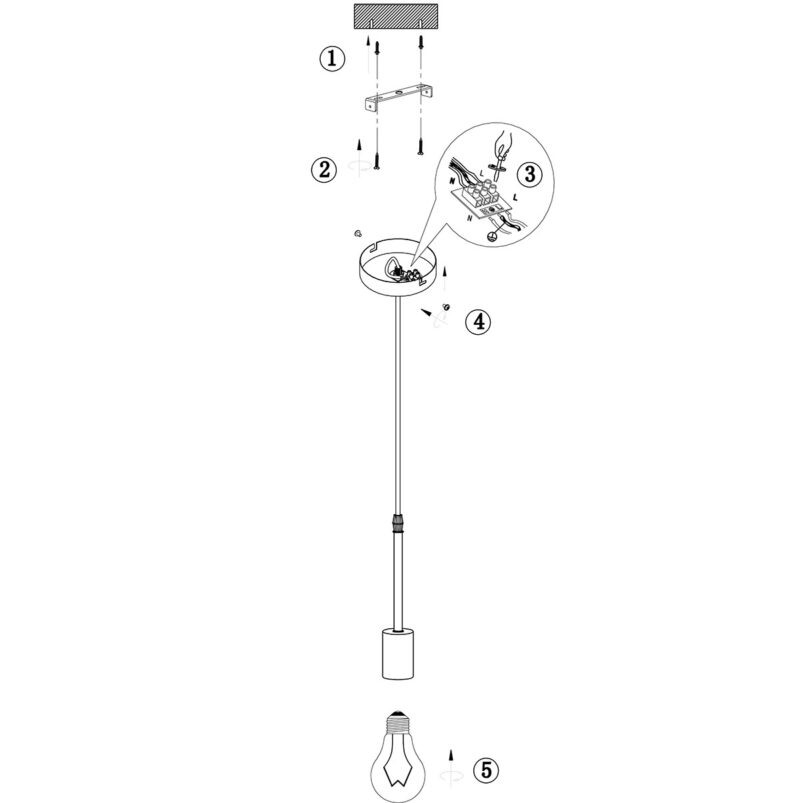 Hanglamp Minimalics 2701ZW Zwart met E27 fitting - Afbeelding 9
