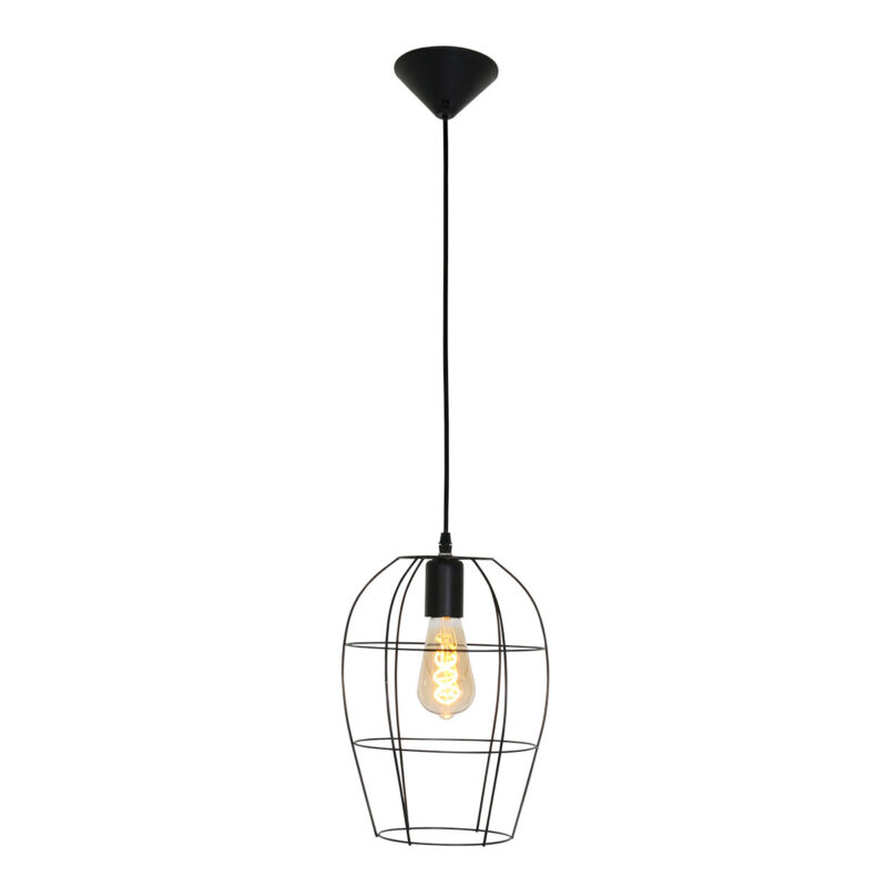 Hanglamp Minimalics 2705ZW Zwart – Stijlvol open design met E27 fitting - Afbeelding 2