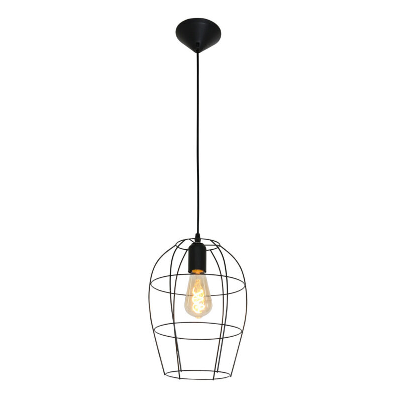 Hanglamp Minimalics 2705ZW Zwart – Stijlvol open design met E27 fitting - Afbeelding 10